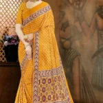 Soft Cotton Silk Saree with White Dot Motifs | P-351